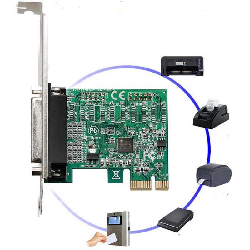 Scheda PCIe Per Porta Parallela DB25 - Adattatore LPT Per Stampante Su PC Moderni - Chipset AX99100 - Foto 9