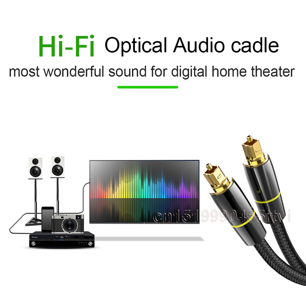 HIFI 5.1 Digital Optical Audio Cable Toslink SPDIF Cable 1m To 10m For Amplifiers Blu-ray Xbox Soundbar Optical Cabo Coaxial