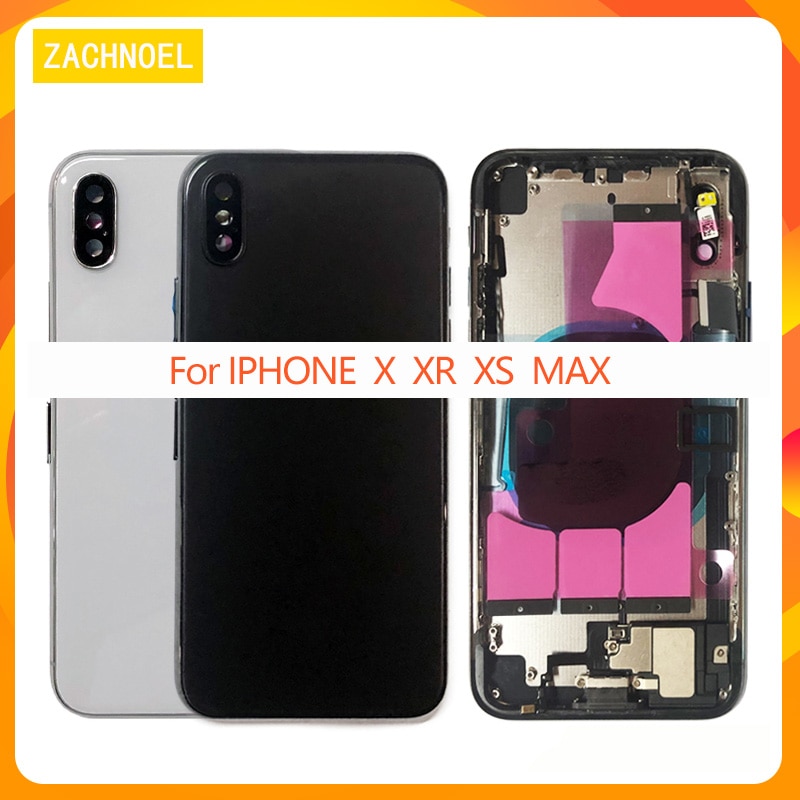 per iphone X XS XR con il Cavo Della Flessione Posteriore alloggi Assemblea Completa Copertura di Batteria del Portello Posteriore Struttura Centrale del Telaio per iphone XS Max