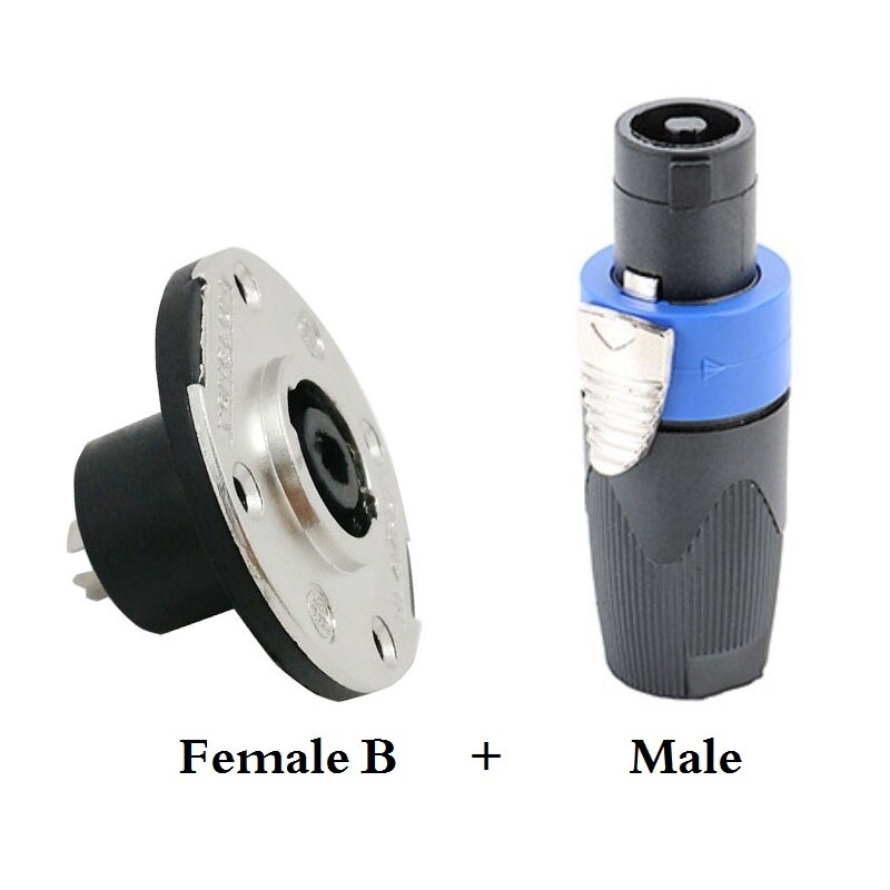 Luidspreker Stopcontact Connector Audio Versterker Vier Core Mannelijke Vrouwelijke Butt Adapter Bedrading Plug
