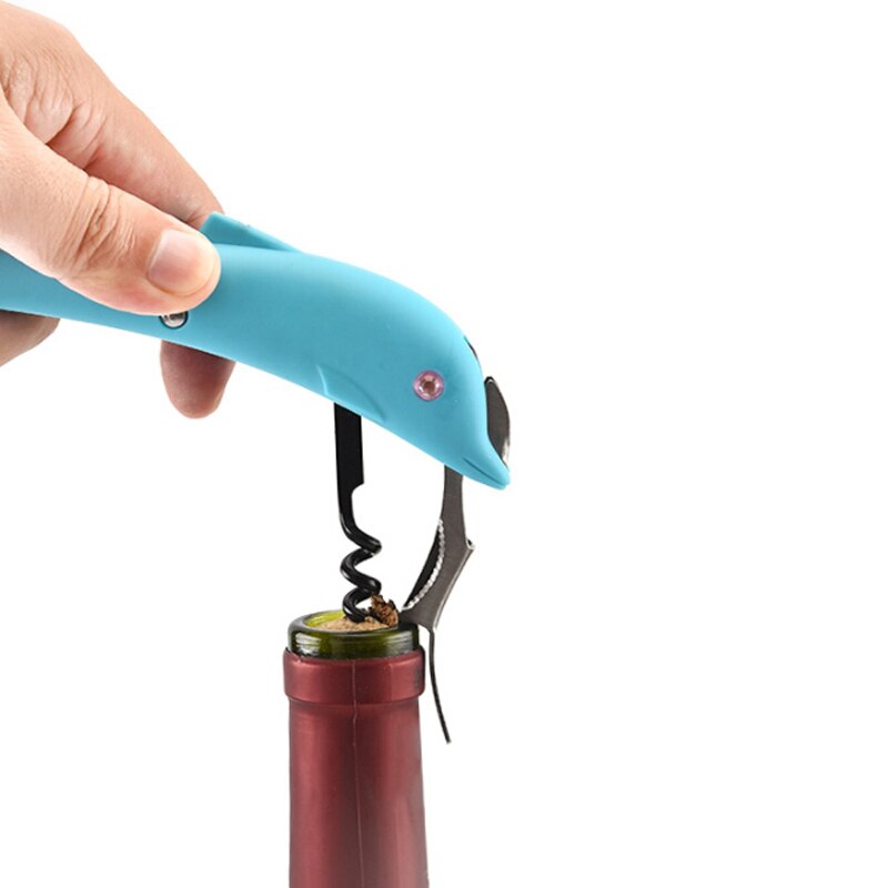 BalleenShiny Delphinus Beer Openers Can Tin Openers Practical Red Wine Corkscrews Multi-function Kitchen Bar Gadgets