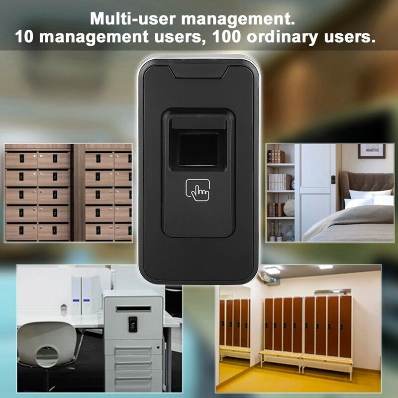 Biometric Fingerprint Smart Cabinet Door Lock Electronic Home Wooden File Lock Safe Security Office Unlocked 100 User