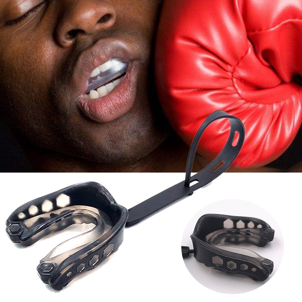 Adolescents Adult Lip Protection Sports Mouth Guard Taekwondo Rugby Football Boxing Fighting Protective Gear Lacrosse With Strap