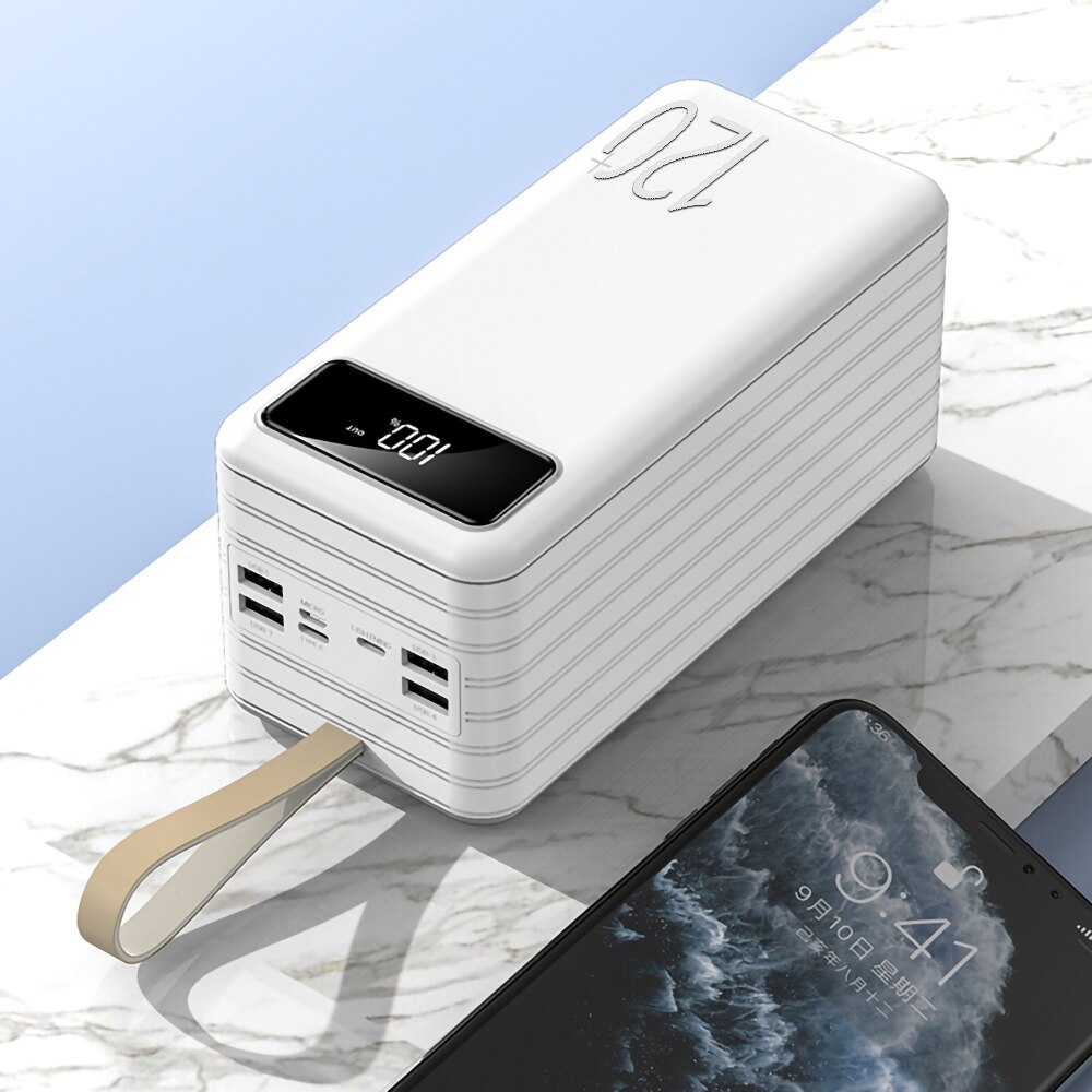 Snel Opladen 120000Mah Power Pack Grote Capaciteit Mobiele Power Universele 5v3a Snel Opladen: Goud
