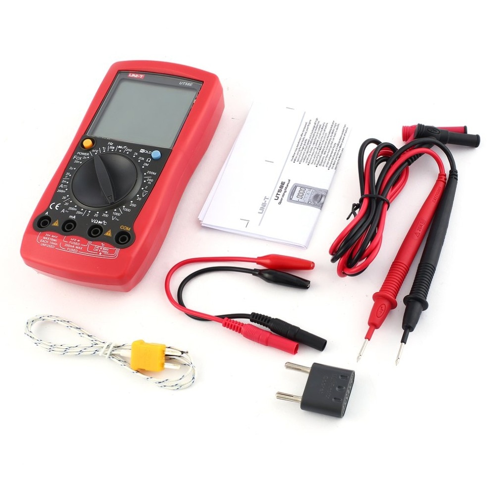 Digital Multimeter UNIT DC/AC Voltage Current Meter Handheld Ammeter Ohm Diode Capacitance Tester 1999 Counts Multitester