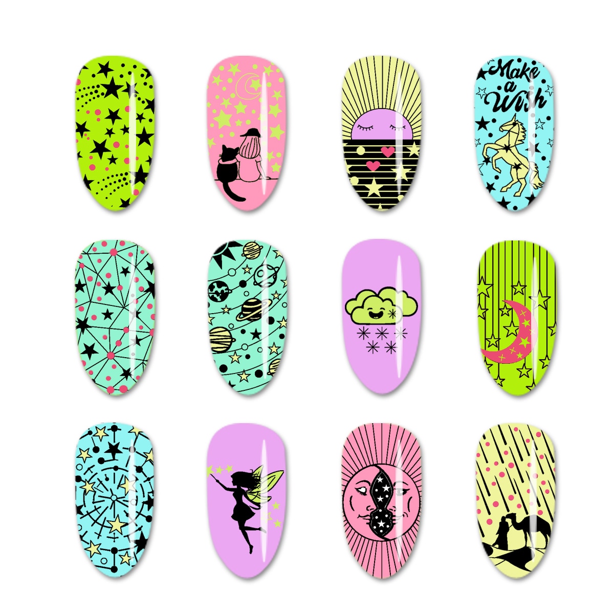 BeautyBigBang – pochoir pour ongles, étoile, lune, Accessoires, ciel étoilé, moule, plaques d&#39;estampage, outils d&#39;art des ongles