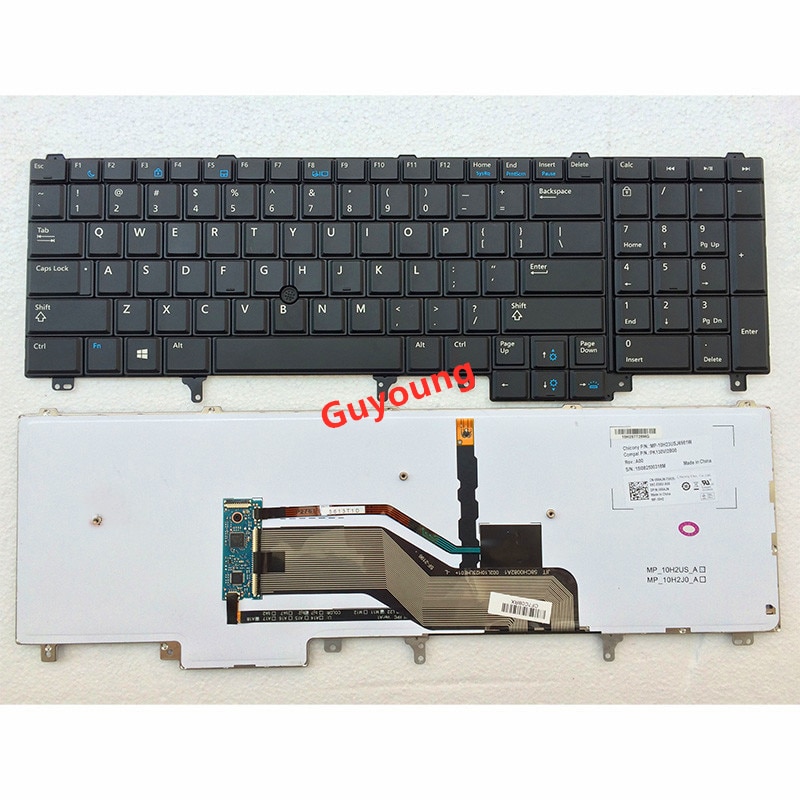 US Toetsenbord Vervanging Voor Dell Latitude E5520 E5520M E5530 E6520 E6530 E6540 Zwart met Backlit Pointer Toetsenbord