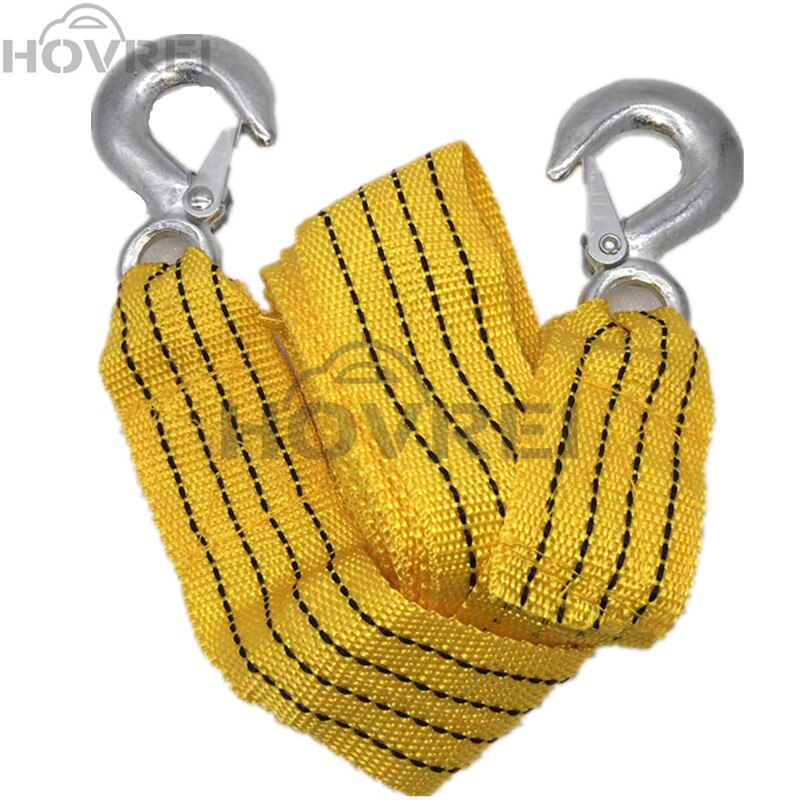 Cuerda de remolque para coche, accesorio de tracción de nailon con ganchos para emergencias de alta resistencia, 3 toneladas, 300x4,5 cm