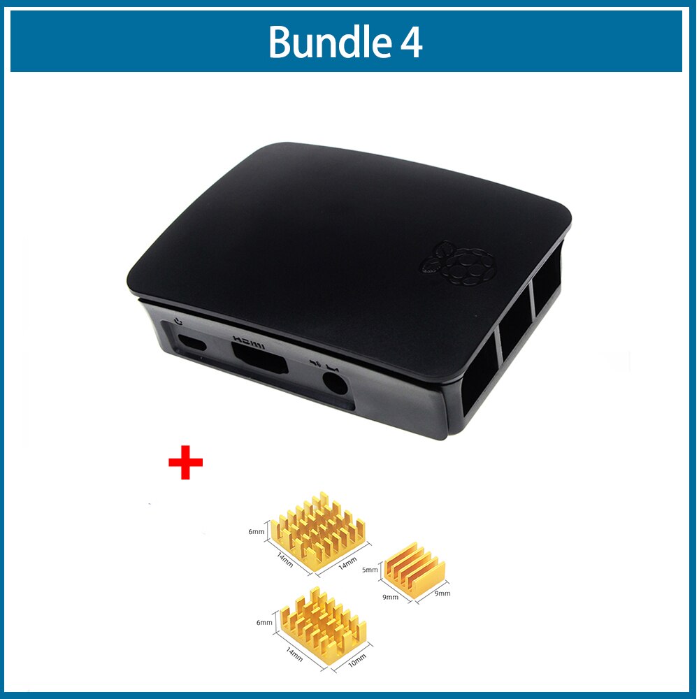 ROBOT de frambuesa Pi 3 Caso oficial ABS carcasa Raspberry pi 2 Caja de shell de la frambuesa Fundación Pi + ventilador de refrigeración de RPI106: Bundle4-RPI 3