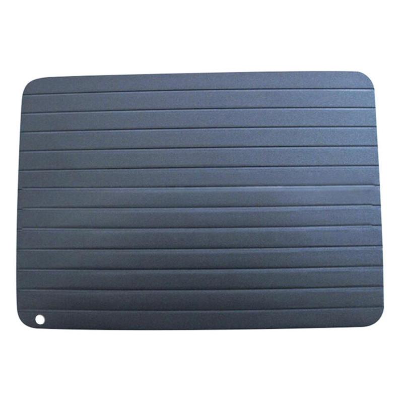 Kitchen Accessories Magic Fast Defrosting Tray Thaw freezing Food Meat Fruit Quick Defrosting Plate Board Safe Fast Thawing Tool: L 35-20.5-0.2CM / Without Silicone