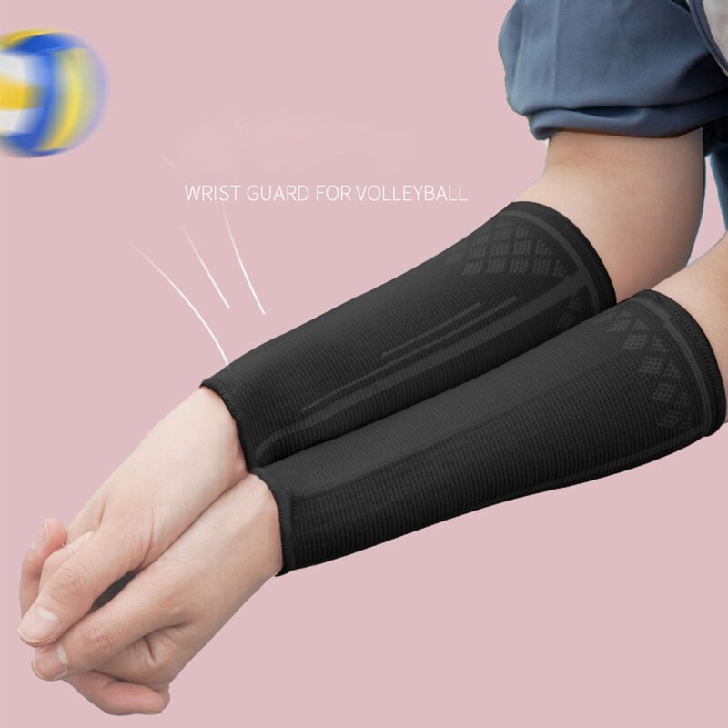 Bande de soutien de poignet à Compression 2 pièces, enveloppes de protection, bracelets de sport, avant-bras, manches de bras de volley-ball
