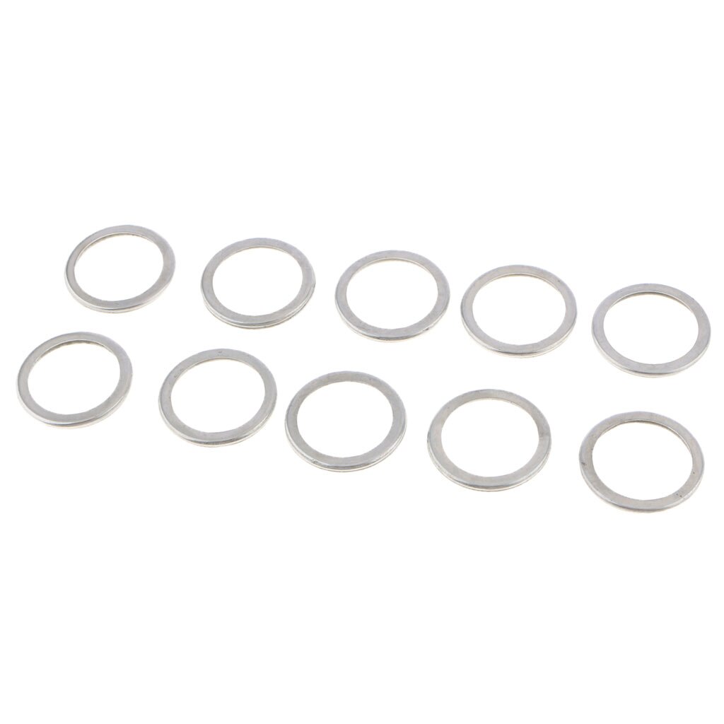 10Pcs Aluminum Drain Plug Washer Compatible Dia 20mm for Subaru