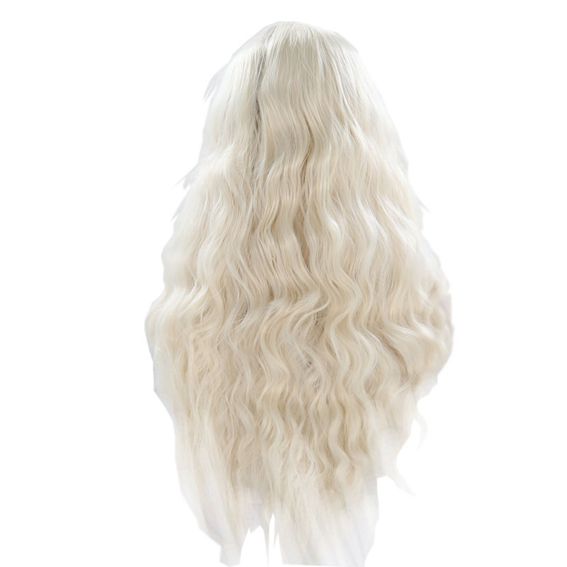 Alegria & beleza 26 "preto bege cinza marrom natural onda de água cabelo feminino maquiagem festa de casamento presente sintético rendas frente perucas diárias