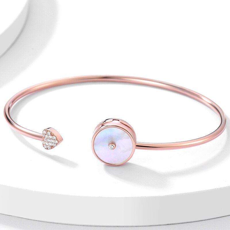 S925 Herz bilden Aromatherapie Armbinde Ätherisches Öl Schmuck Duft Öl Halskette Für Freundin