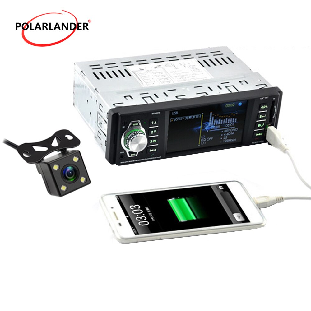 1 Din 4.1 inch TFT Screen 12V Car Radio Bluetooth Car Audio Stereo MP5 MP4 Video Player Support FM USB/SD/MMC Rear Camera