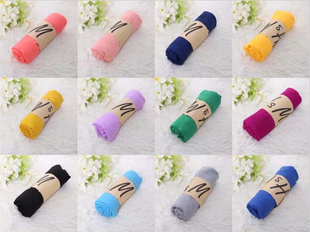 Écharpe de de Styliste pour Femme, Foulard de Créateur en Coton, Convient comme Hijab, Châle, Pashmina et Paréo de Plage, Bandana à Porter Autour du Cou, Modèle Noir pour Homme: Random 1Pcs