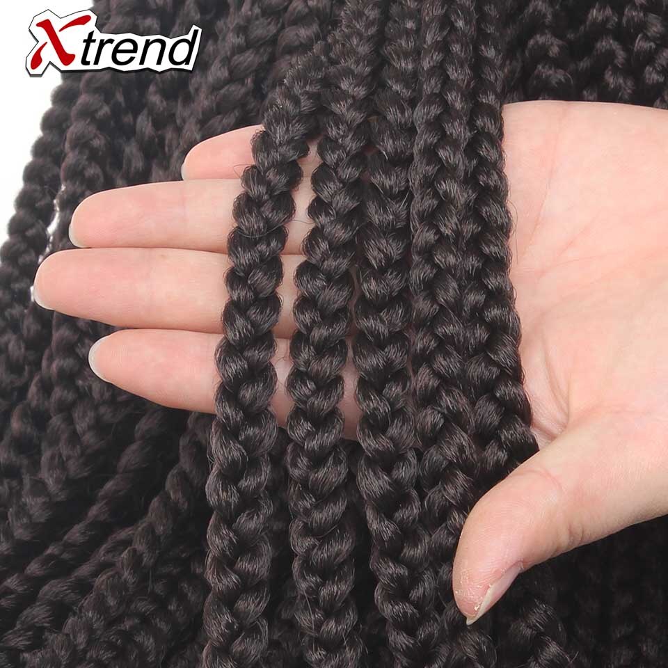 Xtrend Doos Vlecht Synthetisch Haar Gehaakte Vlechten Ombre Vlechten Haar Voor Zwarte Vrouwen Extensions 22 Inch 20 Strengen Per Verpakking