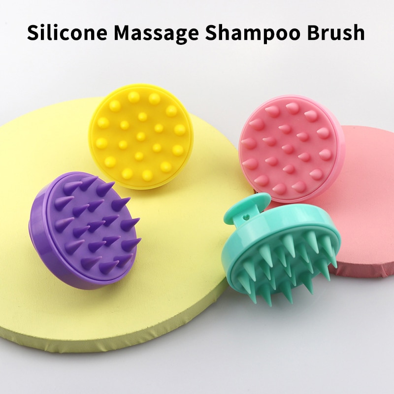 Silikon Haar Kopfhaut Massage Shampoo Pinsel Kopf Akupunkturpunkt Therapie Kamm Gesundheit Pflege Haar Waschen Pinsel