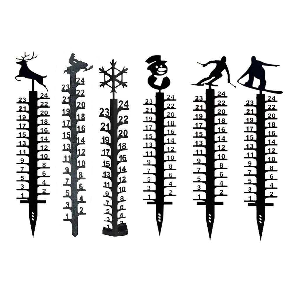 Cartoon Shape Snow Gauge Christmas Snow Measuring Meter Tester for Outdoor Garden Lawn Decor Supplies