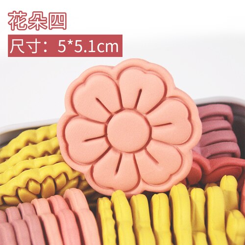 5 Style Flower Cookie Cutter Mold Floral Fondant Cookie Cutter Mold Cookie Decoration Tools Plastic Biscuit Baking Mold: style 4