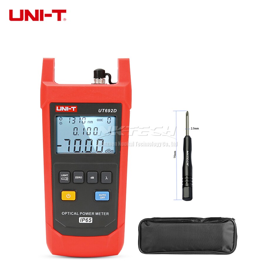 UNI-T UT692D Optical Power Meter Measurement Range -70 to 10dBm 800-1700nm InGaAs Backlight Tool IP65 Tester