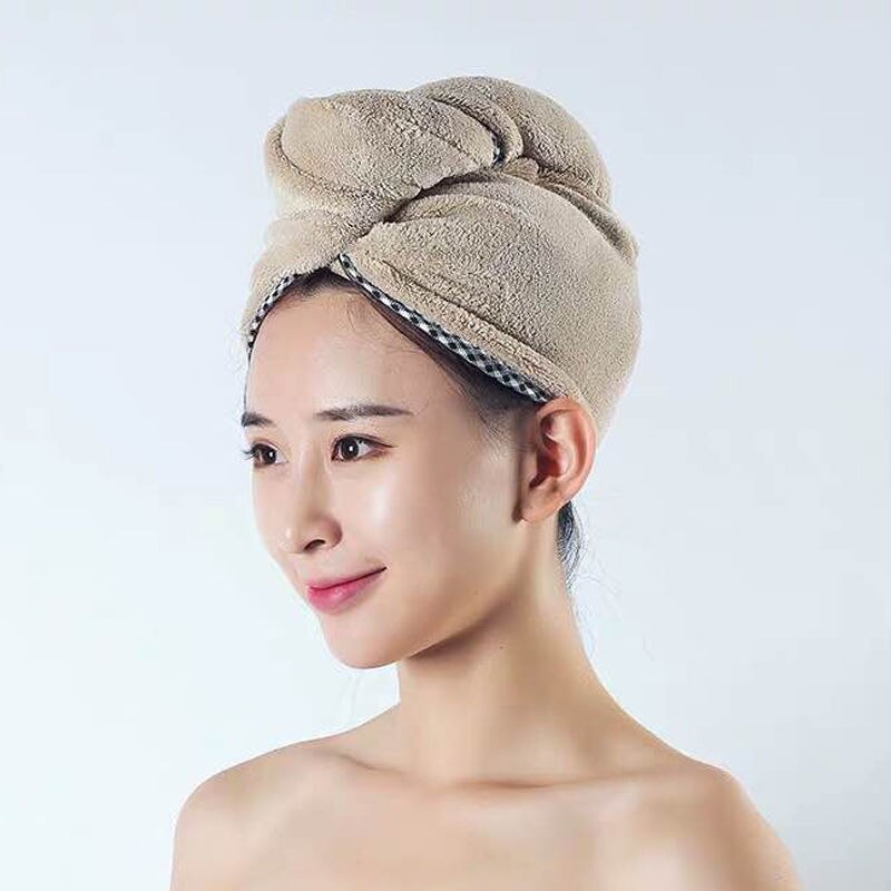 Shower Cap Soft Microfiber Hair Towel Fast Drying Dryer Towel Hair Hat Cap Turban Head Wrap SPA Bathing Supplies