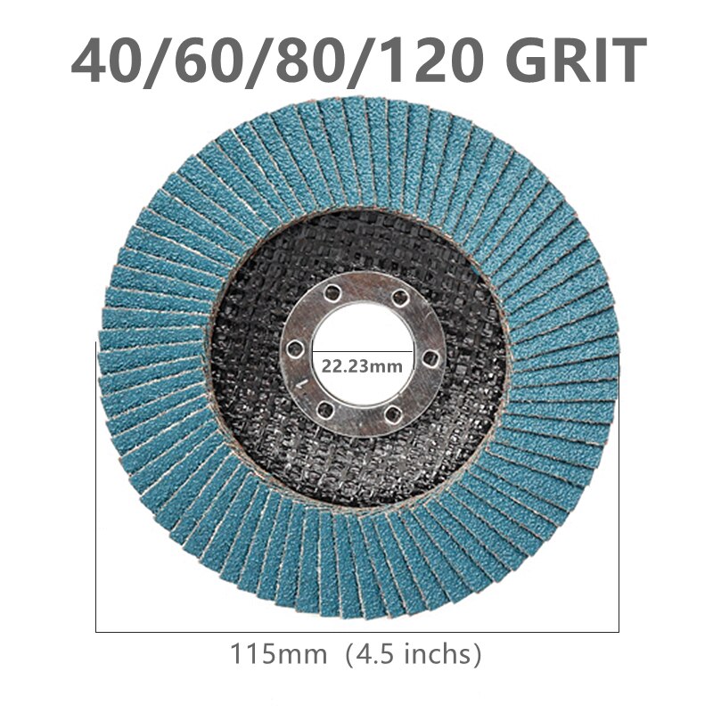 Versery Fächerscheiben 115/125 mm Winkelschleifer Schleifscheiben Körnung 40/60/80/120 Schleifscheiben Klingen für Edelstahl Eisen