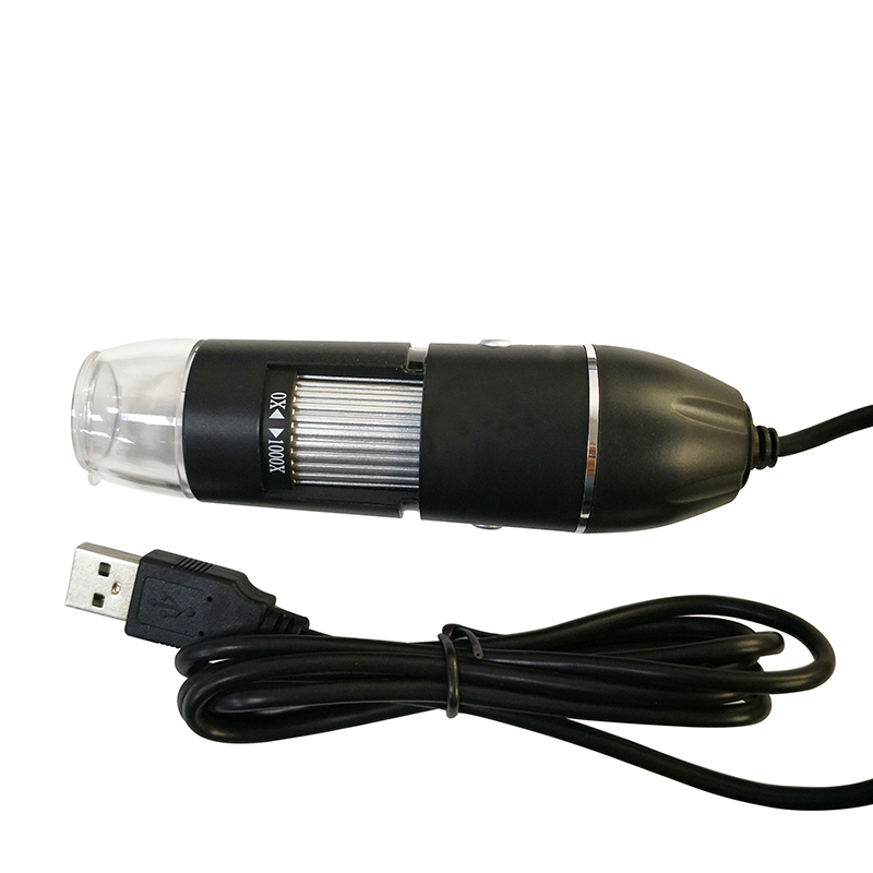 Microscopio Digital USB 1000X HD, microscopio Digital portátil de mano, interfaz USB, microscopios electrónicos con 8 LED con soporte: Rojo