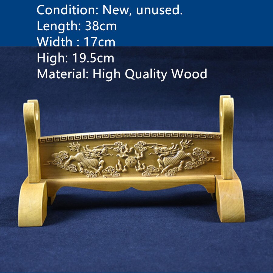 Stands en bois de Lion sculpté à la main | Support de présentoir pour épée japonaise Katana belle épée support de magasin en bois