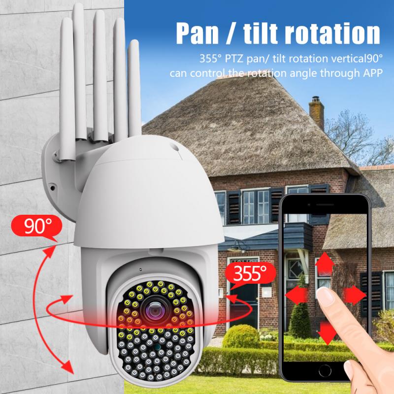 1080P PTZ Wireless Wifi IP Camera Outdoor Digital Zoom Speed Dome CCTV Two-Way Audio AI Human Detect Smart Home Security IR Cam