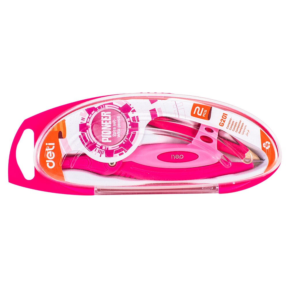 Deli – boussole EG20102 avec crayon mécanique en plastique, 2 pièces 2C