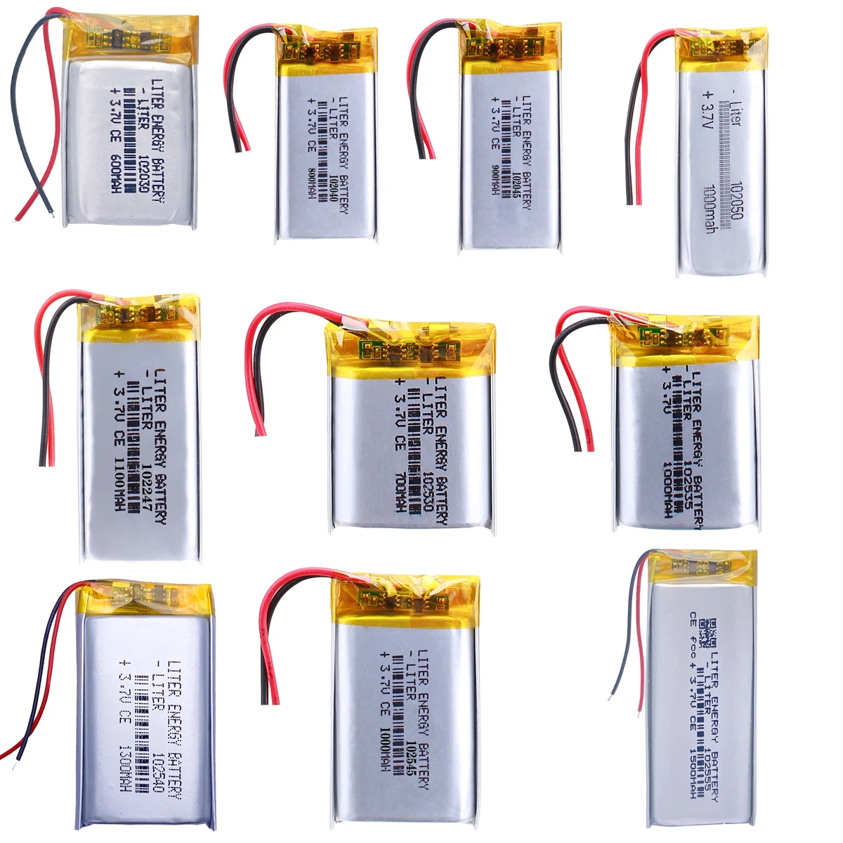 3.7V Rechargeable Polymer lithium ion / Li-ion battery 102545 for TOY,POWER BANK,GPS,mp3,mp4