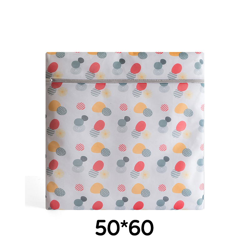 1PC Zippered Washing Bag Sandwich Foldable Laundry Bag Washing Net Bag For Bra Underwear Wash Bag Machine Mesh Bag Not Deformed: 50-60cm