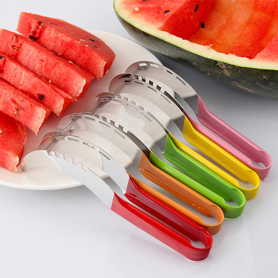 Basedidea – trancheuse à pastèque en acier inoxydable, coupe-pastèque facile avec couvercle antidérapant, coupe-Melon rapide