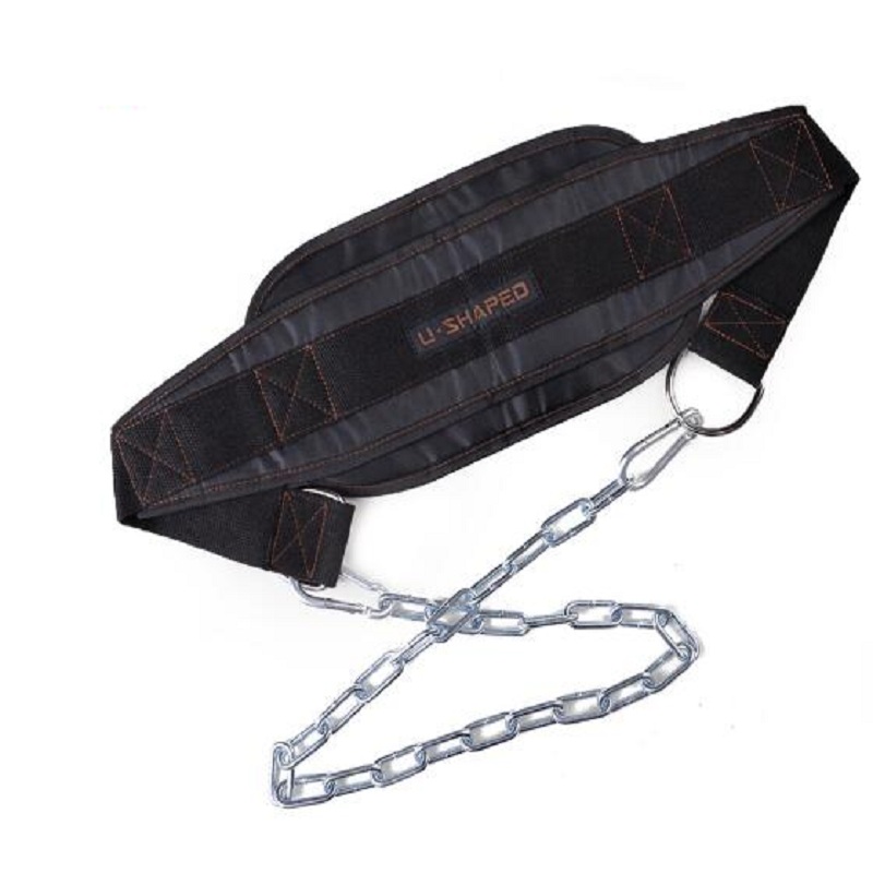 Cintura per sollevamento pesi con catena in metallo più spessa, attrezzatura da palestra per trazioni, bodybuilding, esercizi di muscolazione, crossfit, allenamento fitness: Default Title
