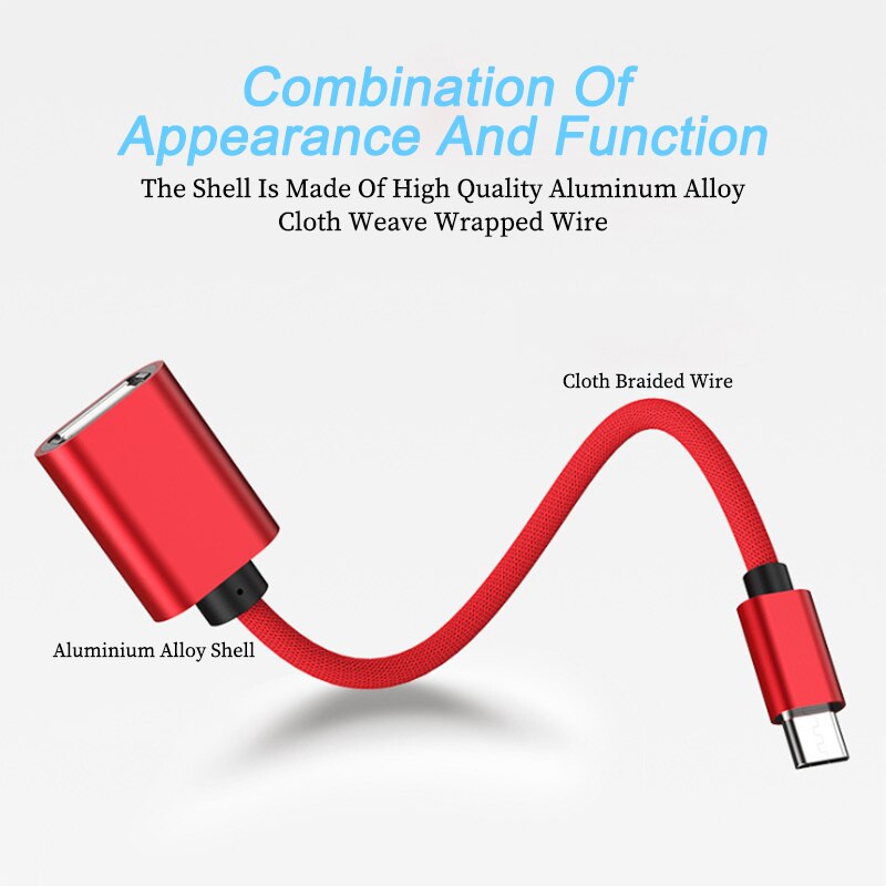 OTG Micro USB câble Micro USB mâle vers USB 2.0 femelle adaptateur pour Samsung Huawei Android téléphone lecteur Flash clavier tressé cordon