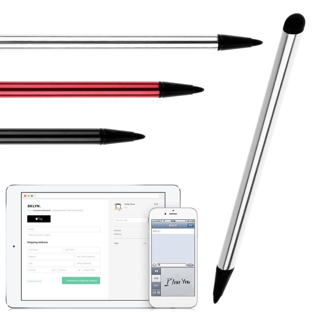 Capacitieve Touch Pen Mobiele Telefoon Compatibiliteit Touch Screen Stylus Balpen Metalen Handschrift Tekening Pen Voor Smartphone Pc