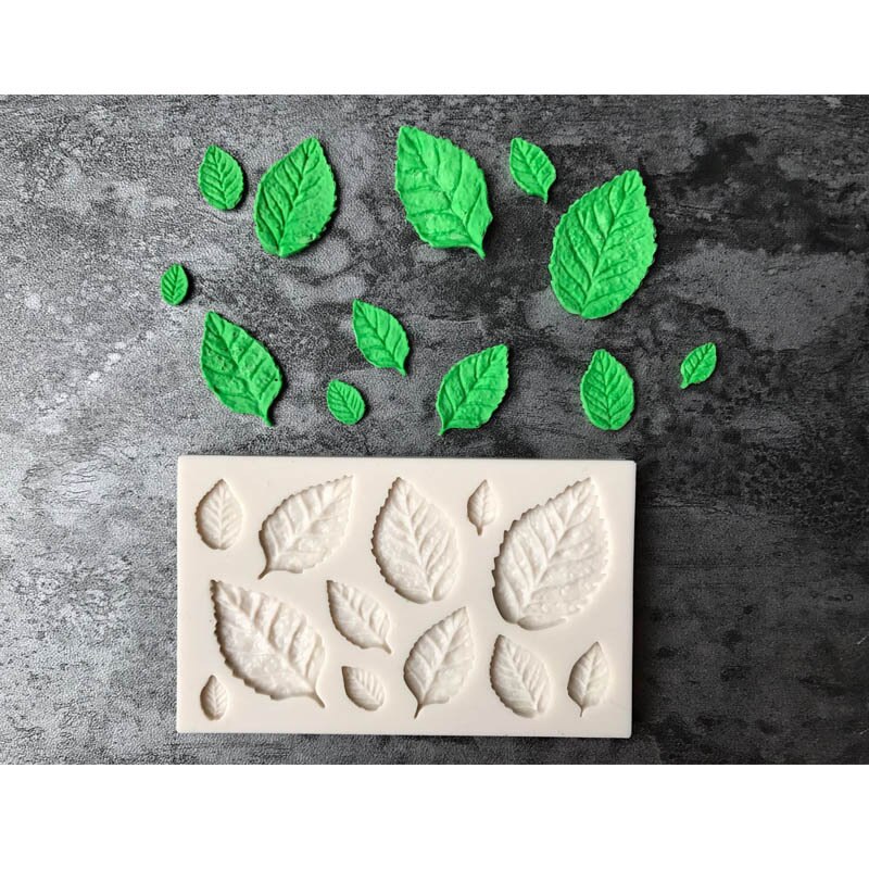 3d roseblade silikonesæbeform køkkentilbehør kageform slik cookies chokoladeværktøj fondant kage dekoration forsyninger