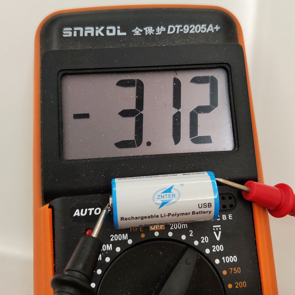 znter 2CR5 6V 1400mah TYPE C usb rechargeable polymer 2CR5 6V constant voltage lithium battery