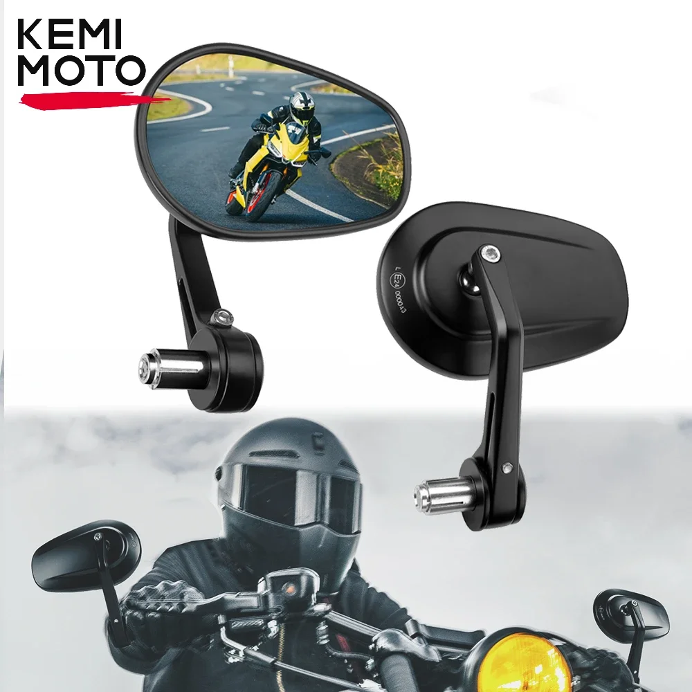E24 Specchio Bar End Specchietto retrovisore moto universale per BMW R1250GS R1200GS per Kawasaki Z1000 Z750 per Honda CB1000R CB600F