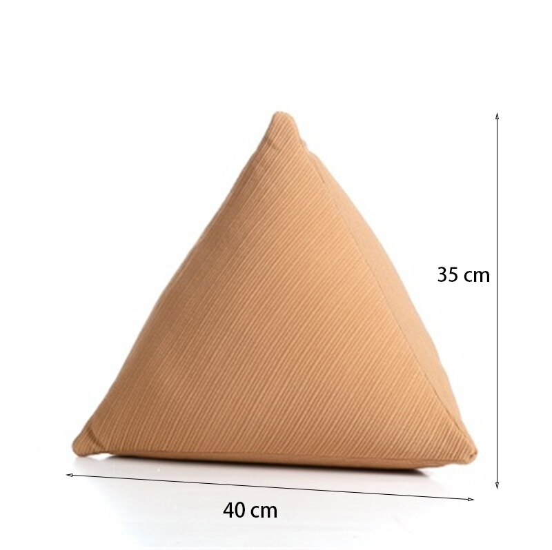 Peiduo skum trekant pute er en veldig myk dekorativ pute 40*35 cm egnet for hjemme soverom bar sofa kropp pute: Brun