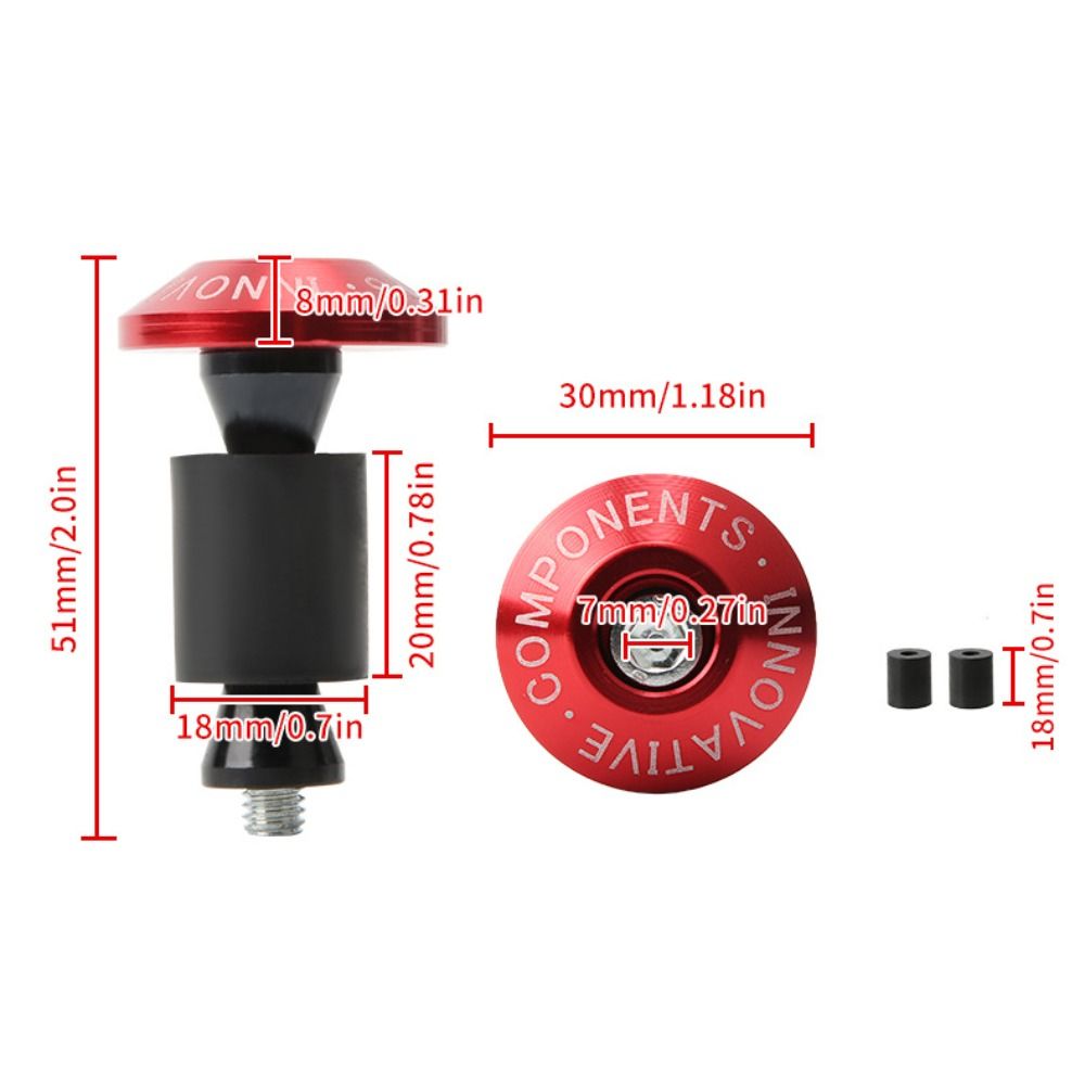 Aluminum Alloy Motorcycle Handlebar Plug Anti-Slip Universal Handlebar Grips Cap Shockproof Handlebar End Motorcycle Accessories