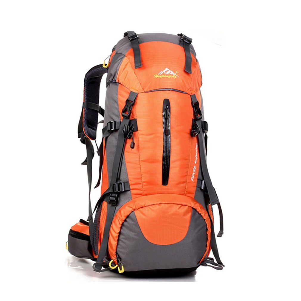 50L Mutifunction bag Outdoor Hiking Walking Backpack Large Capacity Rain Waterproof Lightweight Folding Backpack: Orange