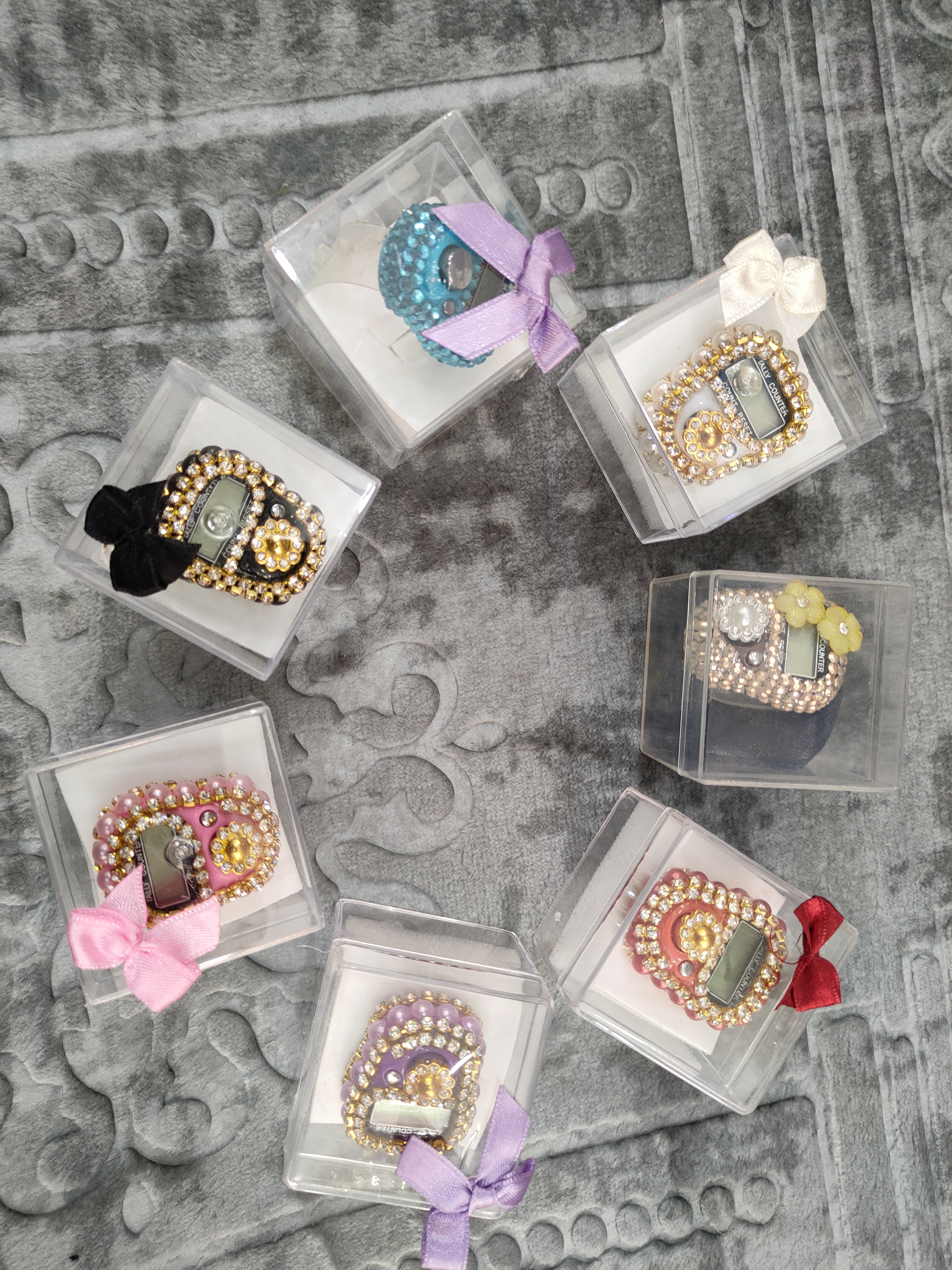 10 Stuks Roterende Gebed Kralen Met Led Digitale Teller Draagbare Vinger Tasbeeh Luxuryfavors Voor Moslims Moslim Tasbeeh Kralen