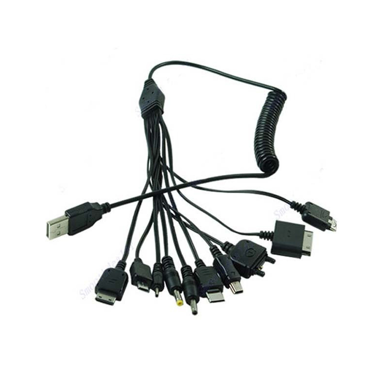 Multifunctionele Charger Cable 10 In 1 Universele Micro Mini Usb Kabels Multi Jack Charger Kabel Lente lijn Bundels
