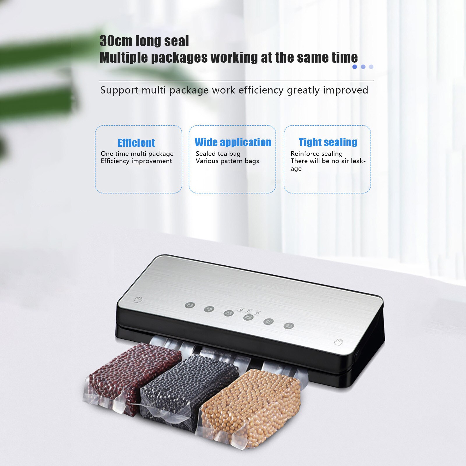 Automatische vacuümverpakkingsmachine voor voedsel met 10 zakken us plug automatische vacuümverpakkingsmachine sluitmachine #g30