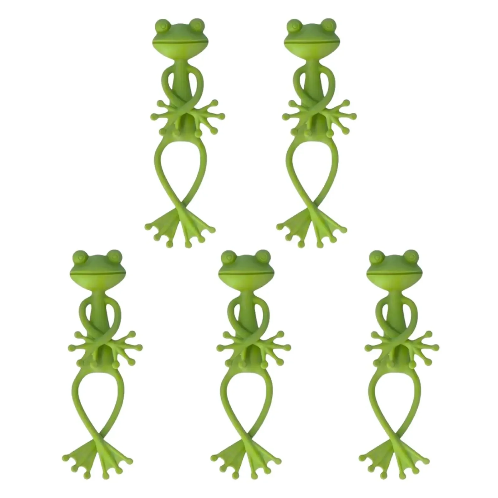 1/2/5pcs Green Frog Shape Plant Holder - Succulent Small Potted Plant Stabilizer, Garden Decoration.: green