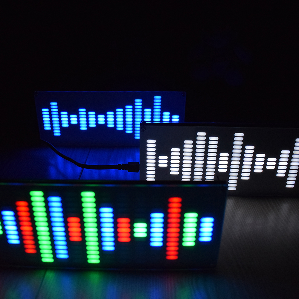 LED DIY berühren Digitale Musik Spektrum Anzeige Bausatz Modul Große Größe 225 Segment LED Equalizer Musik Spektrum Klang Wellen Bausatz