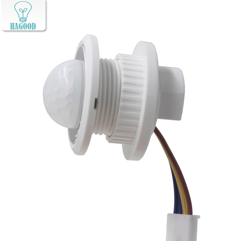PIR Verstelbare Infrarood Motion Sensor 40mm Menselijk Lichaam Detector Vertraging Verstelbare Schakelaar 110 V/220 V voor LED Verlichting Armatuur