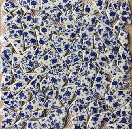 30 x 30cm diy mosaiikki askartelu vyö mosaiikki posliini mosaiikki laatat mikro keramiikka epäsäännöllinen muoto ultraohut keramiikka: Luumu
